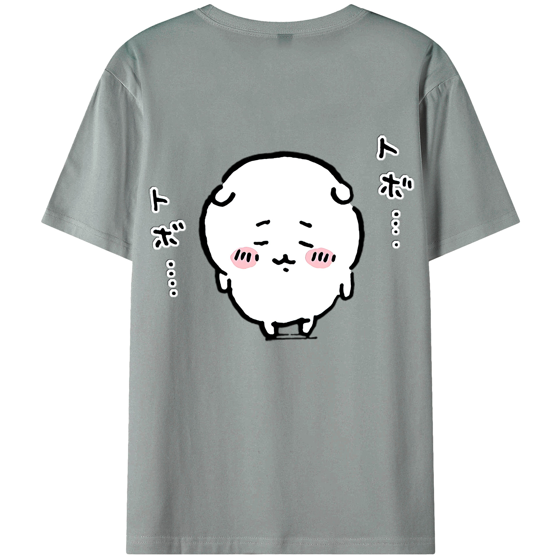 （画像用） ちいかわ ちいかわ Chii-kawa chiikawa 綿100％ メンズ半袖Tシャツ（バックプリント） 通気性